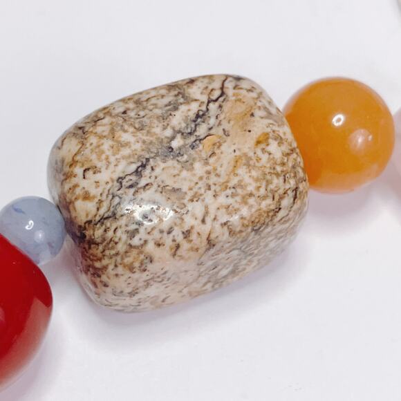 VTG Signed Jay King DTR Gemstone Sterling Silver Necklace 21" Amazonite Quartz - Picture 3 of 12